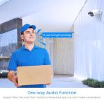 [100ft] Hiseeu Wireless WiFi Security Camera System, Wired Plug-in Powered, Expandable 16CH 4K NVR, 4Pcs 3MP Night Vision Cameras Home Surveillance Outdoor, Motion Detection, 1TB HDD, One-Way Audio