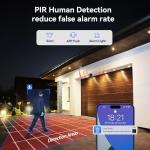 VORGUT Solar Security Cameras Wireless Outdoor with 10'' Monitor, 2pcs 2K Solar Powered Camera System, 360° PTZ, Color Night Vision,Human Detection,10CH NVR with 500GB HDD,2.4G/5G WiFi,No Monthly Fee