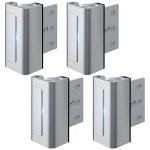 4 Pack Home Security Door Lock Withstand 800 lbs for Inward Swinging Door,Door Reinforcement Lock with 8 Screws to Prevent Unauthorized Entry,Extra Security Door Locks for Home Security and Privacy