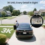 aosu Security Cameras Wireless Outdoor, 6-Cam Kit, No Subscription, aosuBase Expandable to 1TB (32GB Built-in), 5MP Solar Camera Wireless Outdoor, 360° Pan & Tilt, Human Auto Tracking, Easy Setup