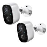 Geekee Security Cameras Wireless Outdoor 2-Way Talk Battery Powered Wi-Fi Cameras for Outside and Indoor 2K Night Vision AI Motion Detection Siren Alarm IP65 Weatherproof 2-Pack