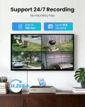 ZOSI 3K Lite Home Security Camera System with Audio, AI Human/Vehicle Detection, Night Vision, 8pcs 1920TVL Outdoor Metal Bullet Cameras, 8CH H.265+ CCTV DVR with 1TB HDD for 24/7 Recording