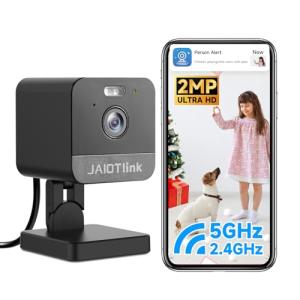 JAIOTlink 1080P 2.4g/5g Indoor Camera, Plug-in Cameras for Home Security, Baby/Elder/Home Cameras Indoor with Phone App, Night Vision, Motion Detection, 2-Way Talk, WiFi Camera Compatible with Alexa