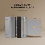 Steinwhale 3 Pack Home Security Door Reinforcement Lock, Childproof Safety Door Lock Latch Stopper, Removable Screw-Mounted, Prevent Home Unauthorized Entry, Aluminum Construction, Withstands 800 lbs