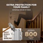 Steinwhale 3 Pack Home Security Door Reinforcement Lock, Childproof Safety Door Lock Latch Stopper, Removable Screw-Mounted, Prevent Home Unauthorized Entry, Aluminum Construction, Withstands 800 lbs