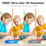 JAIOTlink 1080P 2.4g/5g Indoor Camera, Plug-in Cameras for Home Security, Baby/Elder/Home Cameras Indoor with Phone App, Night Vision, Motion Detection, 2-Way Talk, WiFi Camera Compatible with Alexa