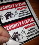 Outdoor/Indoor (6 Pack) 3.54" X 2.24" Home Business Security Burglar Alarm System Window Door Warning Alert Back Self Adhesive Vinyl Sticker Decals