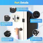 Mixizigoz Upgraded Aluminum Alloy Door Reinforcement Lock - Home Security Flip Deadbolt Door Latch with Screws - Withstands 800 lbs, Fits Inward Swinging Apartment, Bedroom (Black-1 Pc)