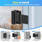 Mixizigoz Upgraded Aluminum Alloy Door Reinforcement Lock - Home Security Flip Deadbolt Door Latch with Screws - Withstands 800 lbs, Fits Inward Swinging Apartment, Bedroom (Black-1 Pc)