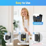 Mixizigoz Upgraded Aluminum Alloy Door Reinforcement Lock - Home Security Flip Deadbolt Door Latch with Screws - Withstands 800 lbs, Fits Inward Swinging Apartment, Bedroom (Black-1 Pc)