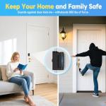 Mixizigoz Upgraded Aluminum Alloy Door Reinforcement Lock - Home Security Flip Deadbolt Door Latch with Screws - Withstands 800 lbs, Fits Inward Swinging Apartment, Bedroom (Black-1 Pc)