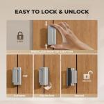 Steinwhale 3 Pack Home Security Door Reinforcement Lock, Childproof Safety Door Lock Latch Stopper, Removable Screw-Mounted, Prevent Home Unauthorized Entry, Aluminum Construction, Withstands 800 lbs