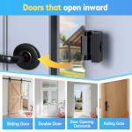 Mixizigoz Upgraded Aluminum Alloy Door Reinforcement Lock - Home Security Flip Deadbolt Door Latch with Screws - Withstands 800 lbs, Fits Inward Swinging Apartment, Bedroom (Black-1 Pc)