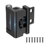 Mixizigoz Upgraded Aluminum Alloy Door Reinforcement Lock - Home Security Flip Deadbolt Door Latch with Screws - Withstands 800 lbs, Fits Inward Swinging Apartment, Bedroom (Black-1 Pc)