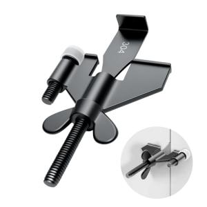 AceMining Upgraded Portable Door Lock Home Security Door Locker Privacy Perfect for Traveling Hotel Home Apartment College and Travel Lockdown Locks for Additional Safety, Black