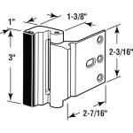 Prime-Line U 10827 Door Reinforcement Lock – Add Extra, High Security to your Home and Prevent Unauthorized Entry – 3 In. Stop, Aluminum Construction, Satin Nickel (Single Pack)