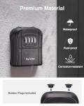 Puroma Key Lock Box, Portable Combination Lockbox Wall-Mounted Key Storage Box for House Keys, Resettable Code Safe Security Lock Box for Home, Office, Apartment Spare Key Storage (2 Pack, Pure Black)