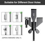 AceMining Upgraded Portable Door Lock Home Security Door Locker Privacy Perfect for Traveling Hotel Home Apartment College and Travel Lockdown Locks for Additional Safety, Black