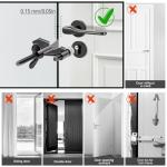 AceMining Upgraded Portable Door Lock Home Security Door Locker Privacy Perfect for Traveling Hotel Home Apartment College and Travel Lockdown Locks for Additional Safety, Black