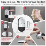 Sanjie Door Alarms When Opened,Door Window Alarm Sensors for Kids Safety/Home Security/Pool/Garage/Dementia/Toddler/Travel Security,Easy to Install,Volume Control/Loud Alert,Long Battery Life,8 Pack