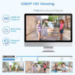 Wireless Security Camera System, with 8CH 4K NVR (500GB HDD Pre-Installed) & 4X 2MP Night Vision WiFi Cameras - Expandable to 8 Cameras, Indoor/Outdoor Security, Motion Alerts, H.265+