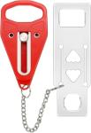 Portable Door Lock Extra Security Essential Safety & Privacy Travel Lockdown, Prevent Entry Stopper, Protect Family While Traveling Home Bedroom Hotel Apartment College (1 Red)