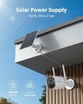 ANNKE 5MP Solar Wireless Security Camera Outdoor,Surveillance Home System,4CH and 2 Bullet Cam-Kit 2.5K, Color Night Vision, Spotlight Smart Alarm, PIR&Human Detection, 2-Way Audio, 64GB Memory Card