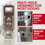 Portable Door Lock Extra Security Essential Safety & Privacy Travel Lockdown, Prevent Entry Stopper, Protect Family While Traveling Home Bedroom Hotel Apartment College (1 Red)