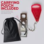 Portable Door Lock Extra Security Essential Safety & Privacy Travel Lockdown, Prevent Entry Stopper, Protect Family While Traveling Home Bedroom Hotel Apartment College (1 Red)
