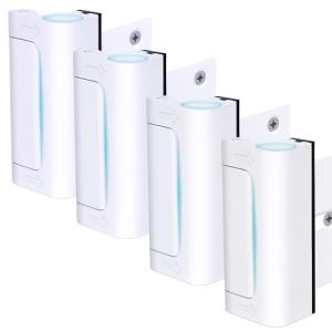 4Pack Door Reinforcement Lock Withstands 800lbs of Force - White Extra Proof Door Lock for Kids Safety Drilling Required,Prevents Unauthorized Entry,Add a Door Security Locks for Home Safety & Privacy