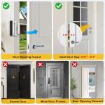 Home Security Door Locks 2 Pack, Metal Door Reinforcement Lock, 3" Withstands 1000 lbs of Impact for Inward Swing Doors, Defender Door Locks for Kids Safety, Prevent Unauthorized Entry (Silver)