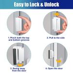 2 Pack AceMining Door Reinforcement Lock Withstands 800lbs of Force - White Extra Child Proof Door Lock with 8 Screws Prevents Unauthorized Entry,Add a Door Security Lock for Home Safety & Privacy