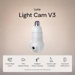 Luna Light Bulb Security Cameras Wireless Outdoor Indoor, 360° Pan Tilt, Color Night Vision, LED Bulb & Spotlight, 2.4GHz Wi-Fi 6, Porch Light Cameras for Home Security (2026 Upgrade Version)