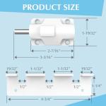 Sliding Door Lock Window Locks for Patio Sliding Glass Door Foot Locks for Front Door Security Bar Stoppers Top Horizontal Childproof Keyless Safety Lock from Inside Home Apartment Hotel Essentials