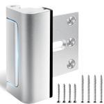 Home Security Door Reinforcement Lock with 8 Screws and Withstand 800 lbs, Child Proof Deadbolt Latch Prevents Unauthorized Entry, Door Safety Locks from Inside for Home & Privacy, Easy Installation