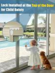 Sliding Door Lock Window Locks for Patio Sliding Glass Door Foot Locks for Front Door Security Bar Stoppers Top Horizontal Childproof Keyless Safety Lock from Inside Home Apartment Hotel Essentials