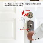 Security Door Window Alarm, Wireless Sensor Door Window Burglar Alarm, Door Alarms for Kids Safety, Easy Installation Doorbell Alarms for Office House Window Pool (4 Pack)