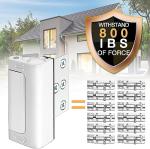 Home Security Door Reinforcement Lock - Safety Child Proof Door Locks With 8 Screws for Inward Swinging Front Doors, Extra Add a Kids Lock Inside Withstands 800 lbs Deadbolt Latch Guard Bedroom, White
