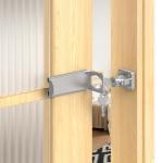 YogePote 90 Degree Right Angle Door Locks, 3.3 Inch Thickened Sliding Hasp Latch for Inward Opening/Closet/Shed/Barn Door, Cabinet - Heavy Duty Latch for Home Security (Silver, 3.3In with Key-1PC)