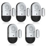 Sanjie Door Window Alarms - 5 Pack,125dB,Volume Control,Window Door Open Alarm Sensors for Kids Safety/Dementia/Pool,Wireless Sensors Keep Your Home Security,Easy to Install,Long Battery Life