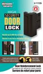 Prime-Line U 11126 Door Reinforcement Lock – Add Extra, High Security to your Home and Prevent Unauthorized Entry – 3 In. Stop, Aluminum Construction, Bronze (Single Pack)
