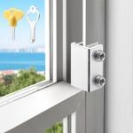 HYIEOU Sliding Window Locks (2 Sets), Secure Window Lock with Key, Window Locks for Up and Down Windows & Horizontal Sliding Windows, Adjustable Window Lock, Sturdy and Durable, Does Not Deform.