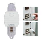 SABRE Portable Door Lock, Durable Metal Construction, Lightweight and Compact, Quick No-Tool Installation, Fits Most Inward-Swinging Hinged Doors, Requires 1/8 Inch Gap, For Houses, Apartments, Condos