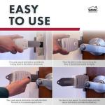 SABRE Portable Door Lock, Durable Metal Construction, Lightweight and Compact, Quick No-Tool Installation, Fits Most Inward-Swinging Hinged Doors, Requires 1/8 Inch Gap, For Houses, Apartments, Condos