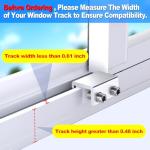 HYIEOU Sliding Window Locks (2 Sets), Secure Window Lock with Key, Window Locks for Up and Down Windows & Horizontal Sliding Windows, Adjustable Window Lock, Sturdy and Durable, Does Not Deform.