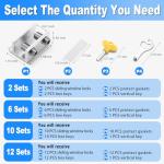 HYIEOU Sliding Window Locks (2 Sets), Secure Window Lock with Key, Window Locks for Up and Down Windows & Horizontal Sliding Windows, Adjustable Window Lock, Sturdy and Durable, Does Not Deform.