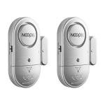 Door Alarms When Opened 2 Pack, New Version with Two Volume Levels, NOOPEL Window Alarm Sensors for Kids Safety Burglar Intruder Entry Alert, DIY Home Security, Battery Operated