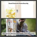 Door Alarms When Opened 2 Pack, New Version with Two Volume Levels, NOOPEL Window Alarm Sensors for Kids Safety Burglar Intruder Entry Alert, DIY Home Security, Battery Operated