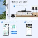 Hiseeu 4K Wired Security Camera System with Audio,Smart Color Night Vision,3TB Hard Drive,AI Human/Vehicle Detection,8PCS 8MP IP67 Weatherproof Home CCTV Cameras,Indoor/Outdoor Surveillance DVR Kit