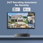 Hiseeu 4K Wired Security Camera System with Audio,Smart Color Night Vision,3TB Hard Drive,AI Human/Vehicle Detection,8PCS 8MP IP67 Weatherproof Home CCTV Cameras,Indoor/Outdoor Surveillance DVR Kit